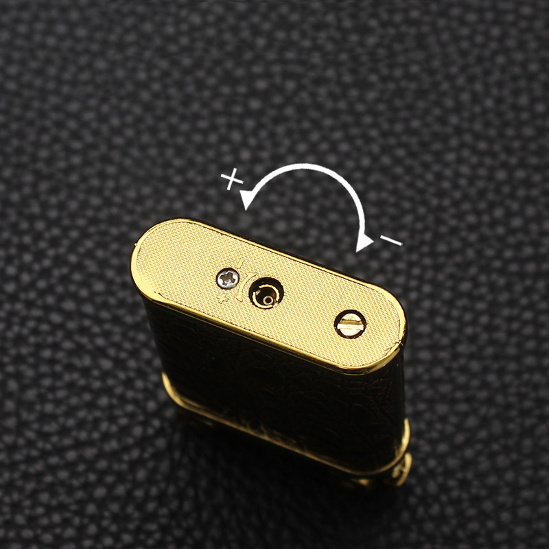 Vỏ Hột Quẹt Bật Lửa Gas Đá DC1809 Bọc Da Vân Cá Sấu Sang Trọng