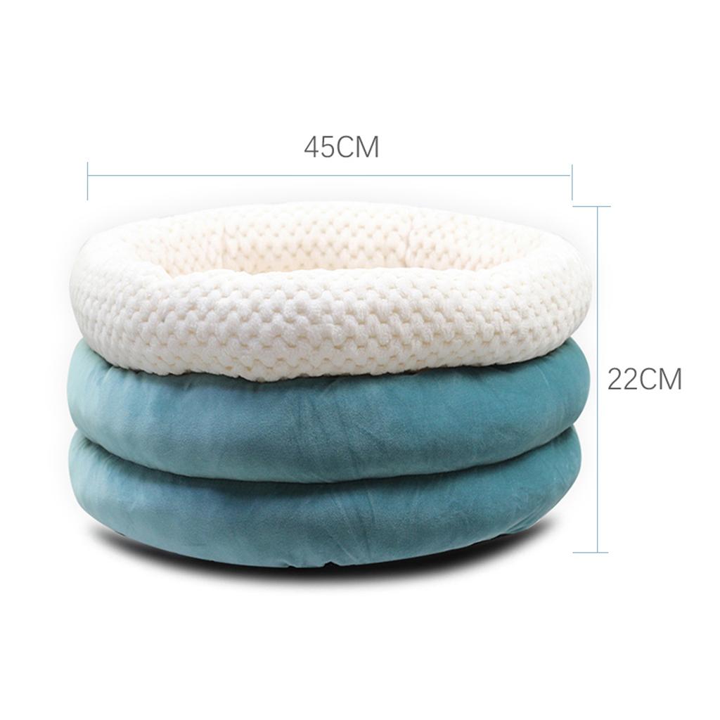 Cute Round Cave Shape Pet Sleeping Bed Cozy Winter Bed For Cat Dogs Blue