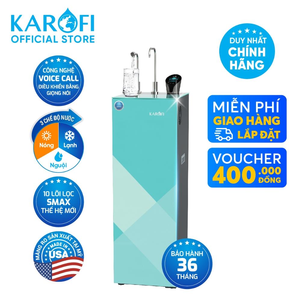 Máy lọc nước Nóng Lạnh Karofi KAD-N91 - Lạnh Block, Công nghệ VoiceCall + Aiotec, Chỉnh 3 mức nhiệt - Lắp đặt toàn quốc - Hàng Chính Hãng