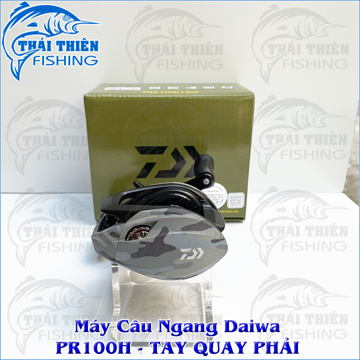 Máy Câu Ngang Daiwa PR100H 7.3:1 Tay Quay Phải Dùng Câu Lure Lóc Chẽm Mú