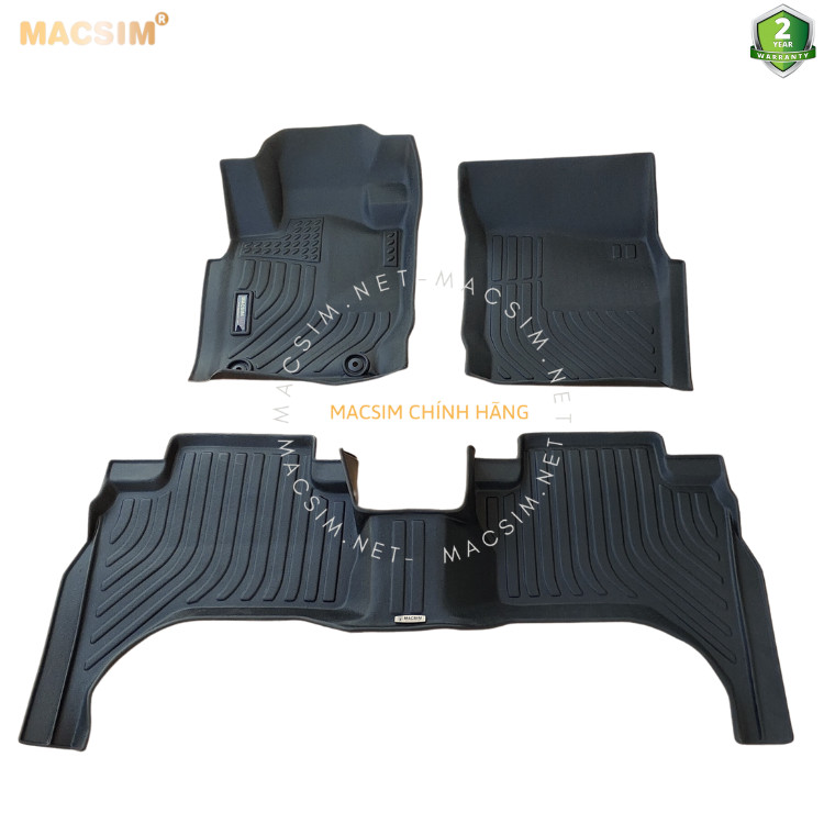 Thảm lót sàn xe ô tô Mitsubishi Triton 2016-đến nay Nhãn hiệu Macsim chất liệu nhựa TPE cao cấp màu đen