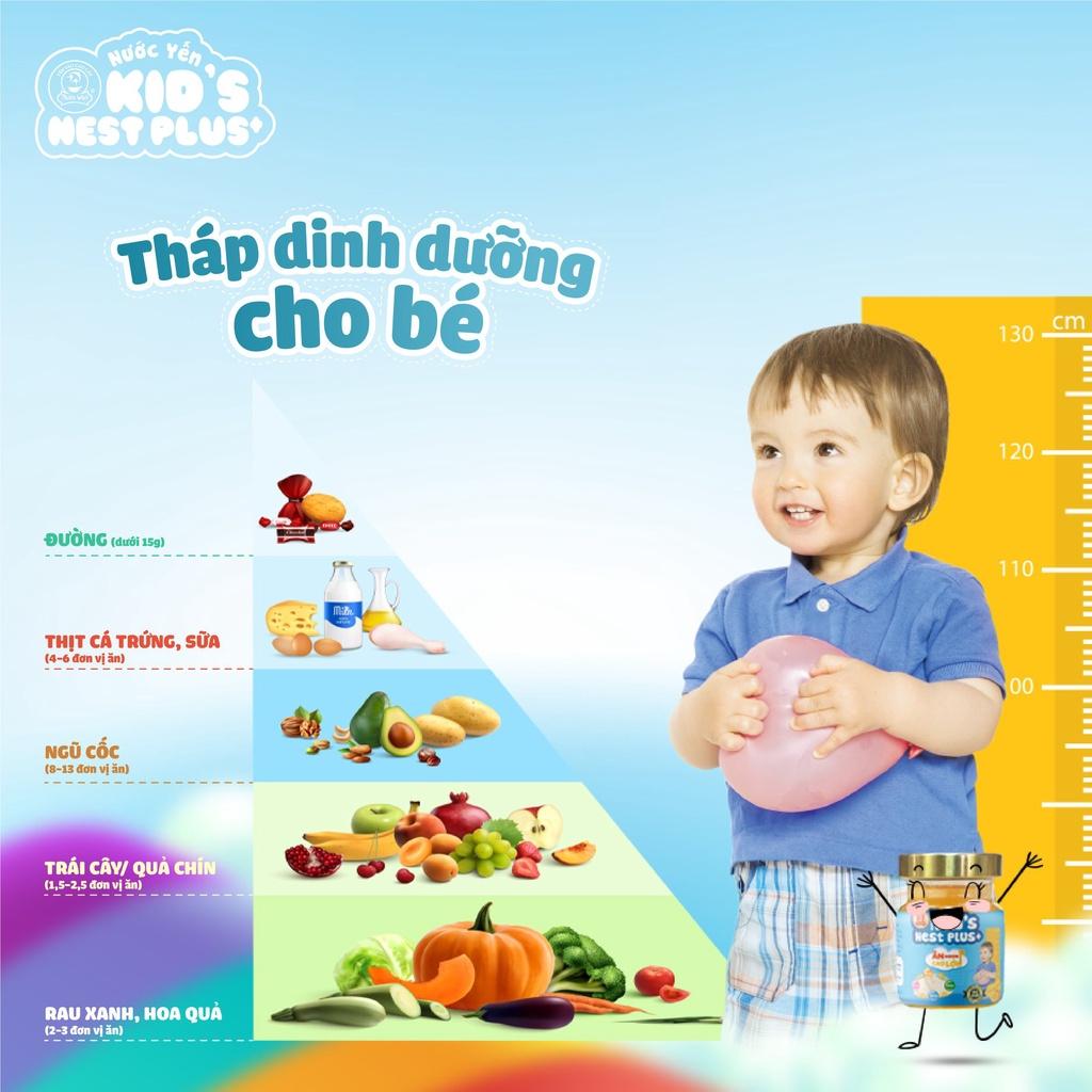 Hộp 6 hũ Nước Yến Sào Cho Trẻ Em Kid's Nest Plus+ Ăn Ngon Cao Lớn (6 hũ x 70ml)