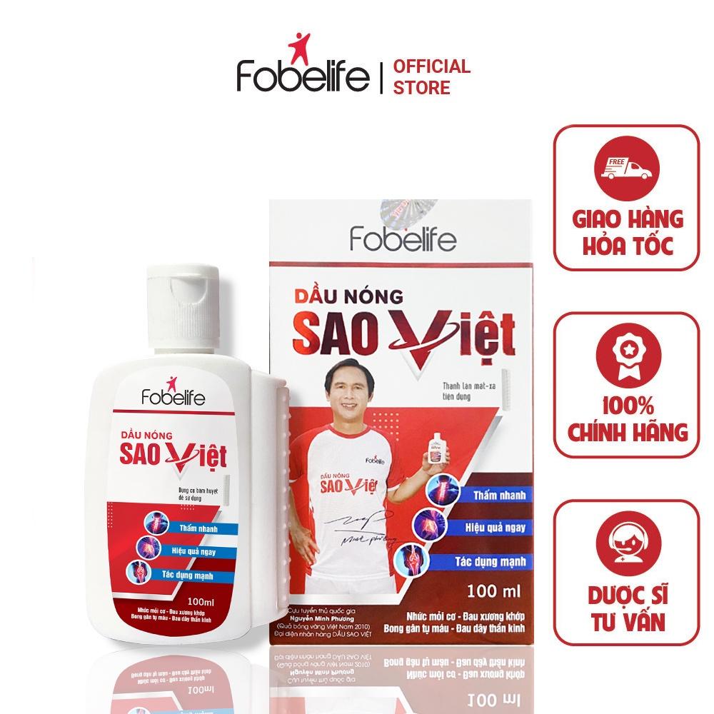 Dầu Nóng Sao Việt Fobelife Xoa Bóp Bong Gân, Đau Nhức Xương Khớp - Chai 60/100ml