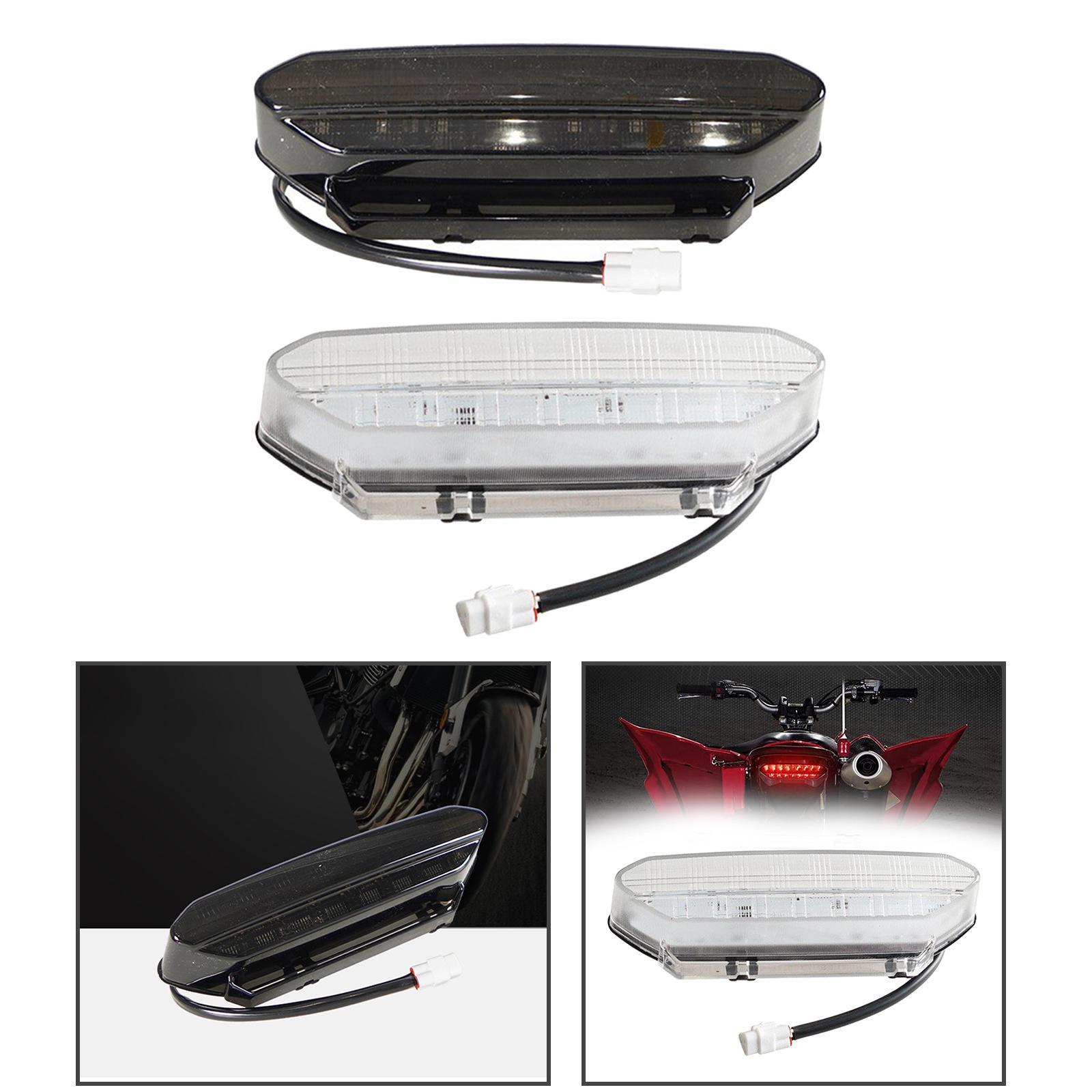 Motorcycle Rear Led Brake Tail Light Indicators Black