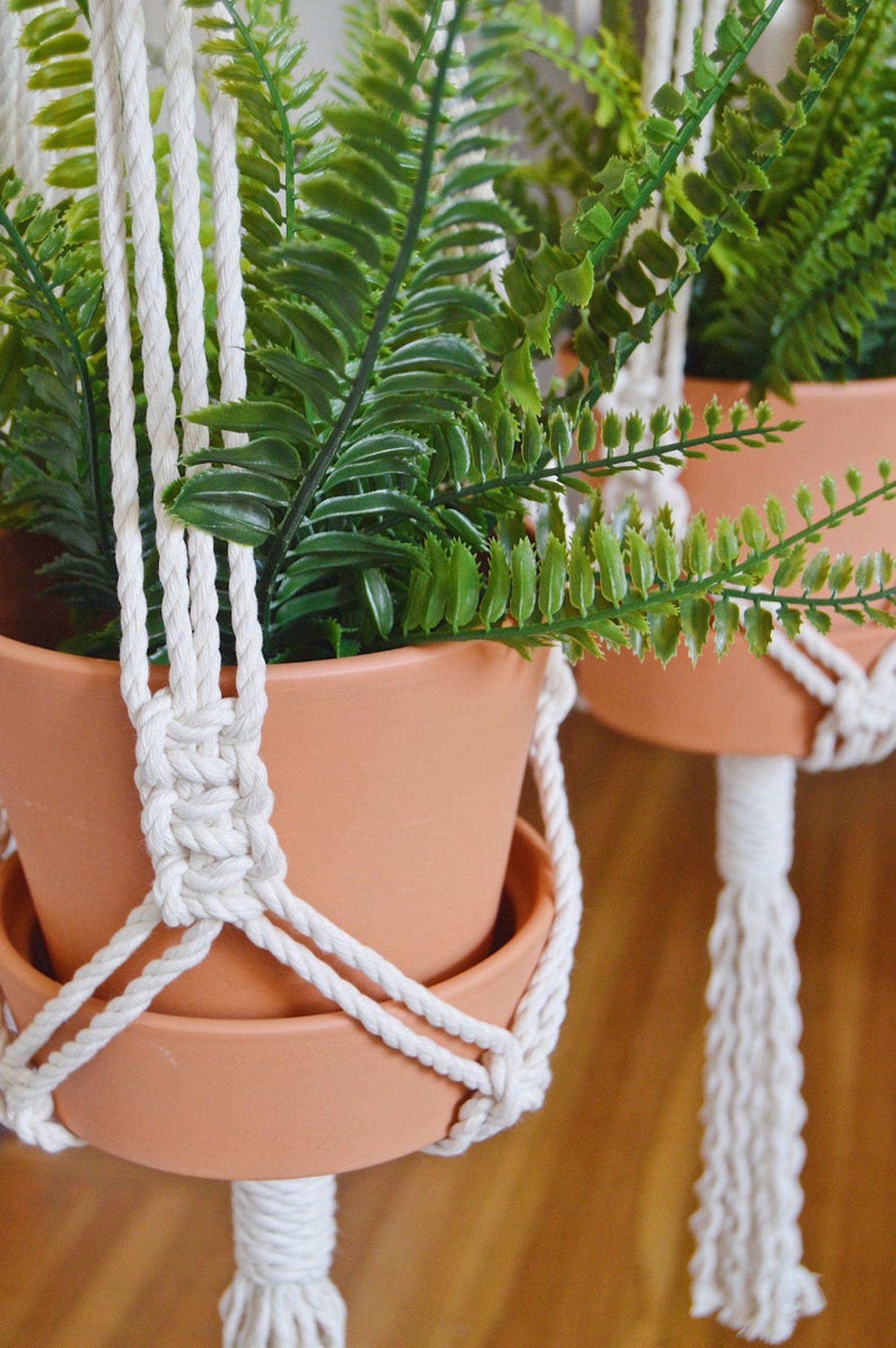 01 Dây treo trang trí chậu cây Macrame, phù hợp nhiều cỡ chậu, treo được chậu nặng . GTT22321