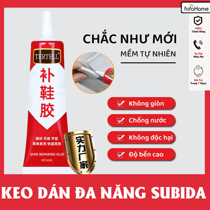 Keo Dán, Sửa Giày Dép SUBIDA Đỏ Siêu Dính Siêu Bền Chắc Chắn Chống Nước Keo Dán Giày Thể Thao Bằng Cao Su Trong Suốt