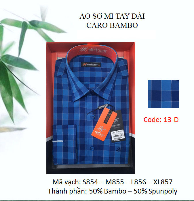 Thời trang nam áo sơ mi tay dài caro bamboo Nhật Tuấn (NATA)