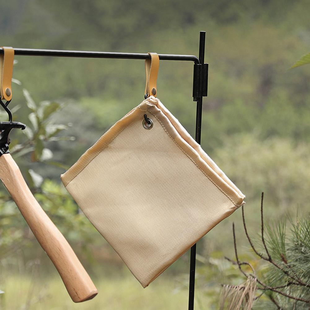 Outdoor Cloth BBQ Insulation Mat High Temperature Resistant Glass Fiber Silicone Coating Fire Blanket Fireproof Mat