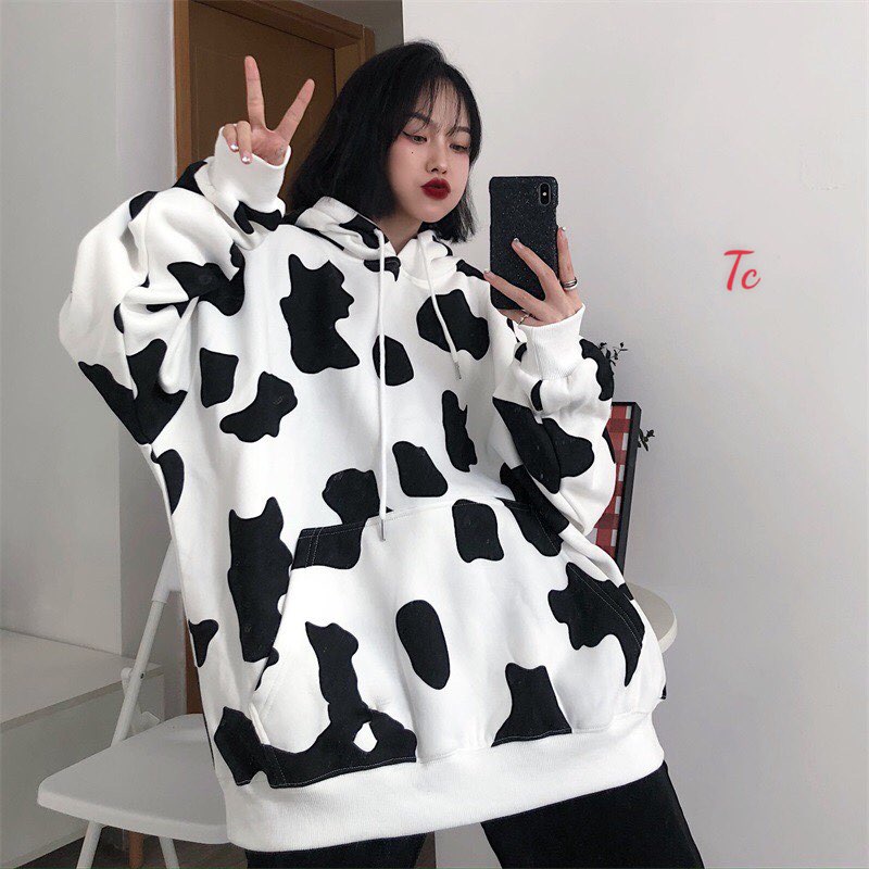Áo Hoodie Bò Sữa Chất Nỉ - Cotton Dày Mịn