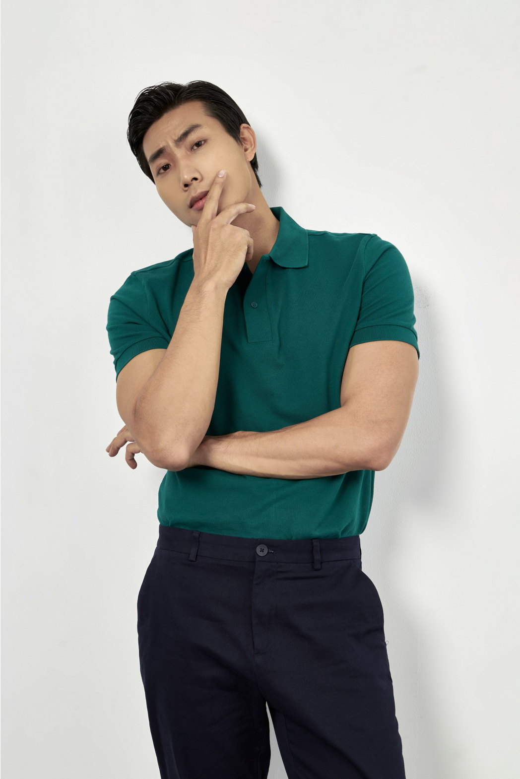 Áo Polo Nam ROUTINE Cổ Dệt Gân To Form Fitted - 10S23POL066 | LASTORE MENSWEAR