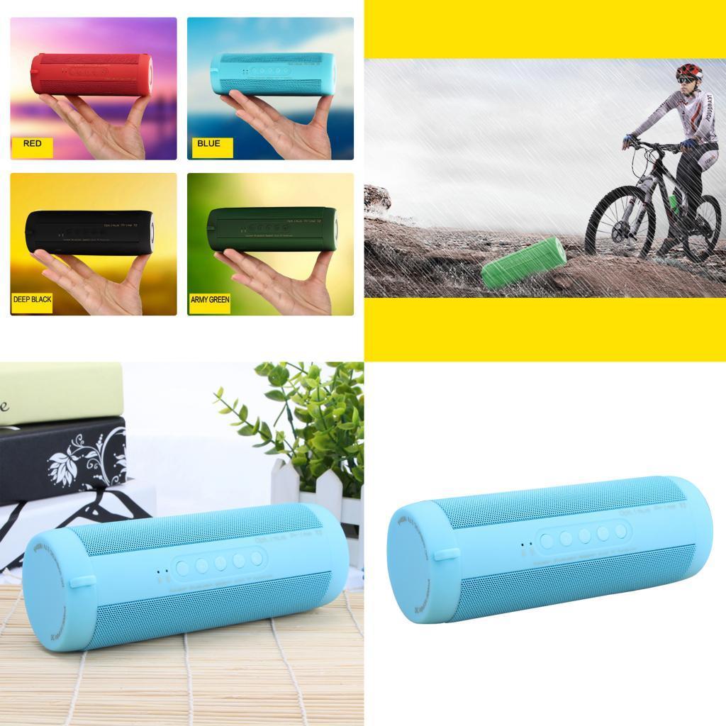 Wireless Bluetooth Speaker USB Rechargable Battery Loudspeaker Blue 560G