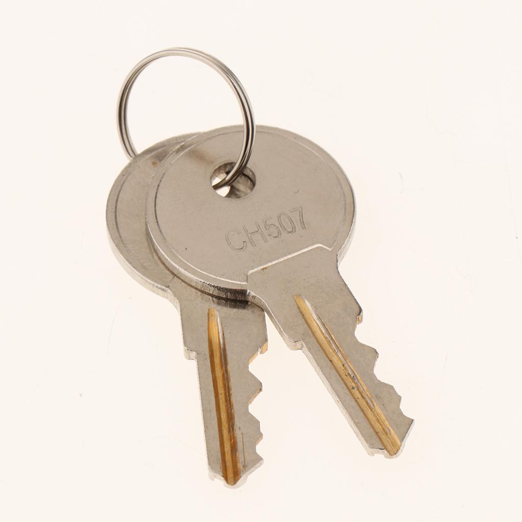 CHROME RV CAMPER TRAILER MOTORHOME PADDLE ENTRY DOOR LOCK LATCH W/ 2 KEYS