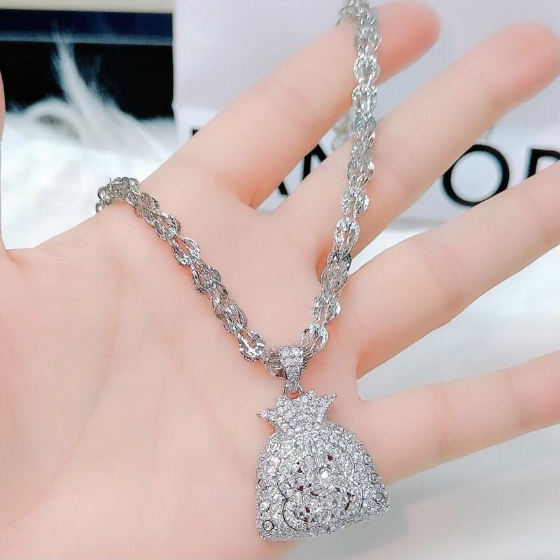 Dây chuyền phụng kèm mặt túi lớn 2 màu