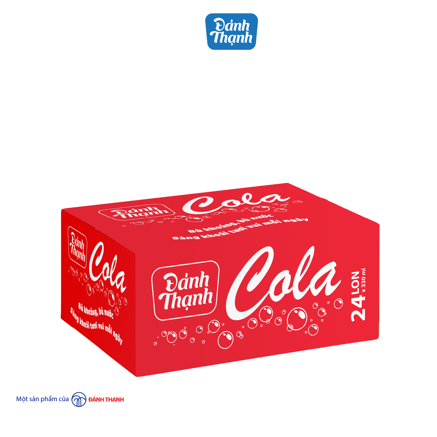 Thùng 24 lon Lon Nước Khoáng Thiên Nhiên Có Ga Đảnh Thạnh Khoáng Cola 330ml