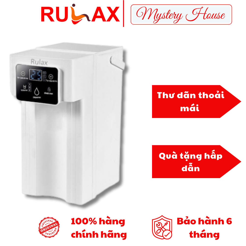 Máy Đun Nước Nóng Để Bàn RULAX Siêu tốc Nóng Ngay Chỉ Sau 3 với 5 Chế Độ Nước Nóng - Hàng Chính Hãng
