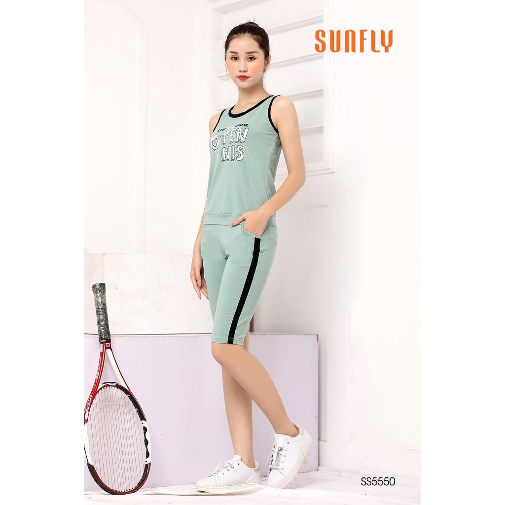 SS5550 BỘ THỂ THAO COTTON ÁO SÁT NÁCH QUẦN TRÊN GỐI