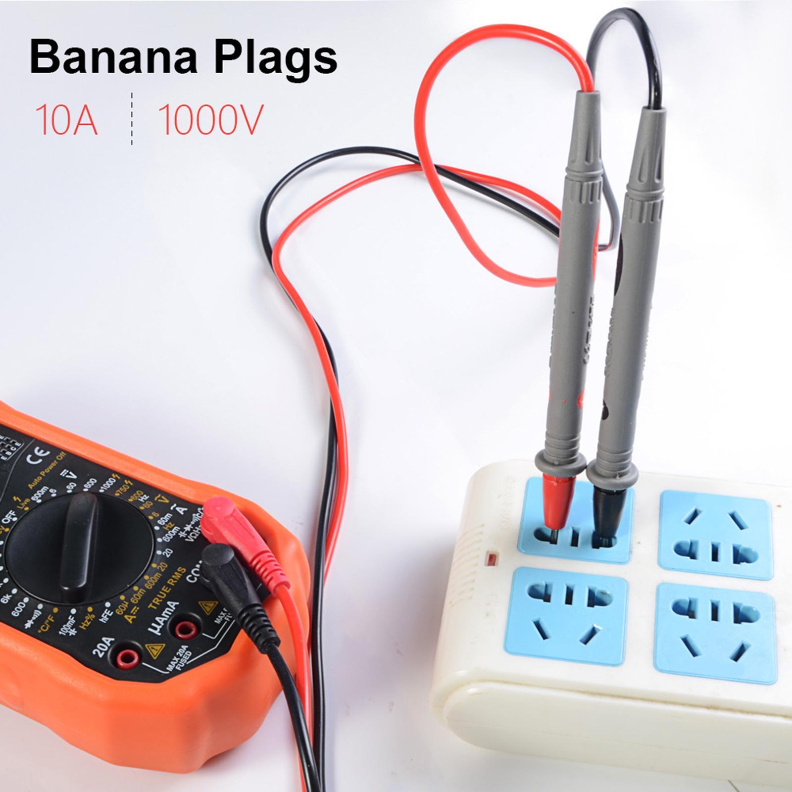 Multimeter Leads Test Leads Probes Accurate Measurement Test Leads Set, Electronic Test Probe Accessory for 1000V ,Soft