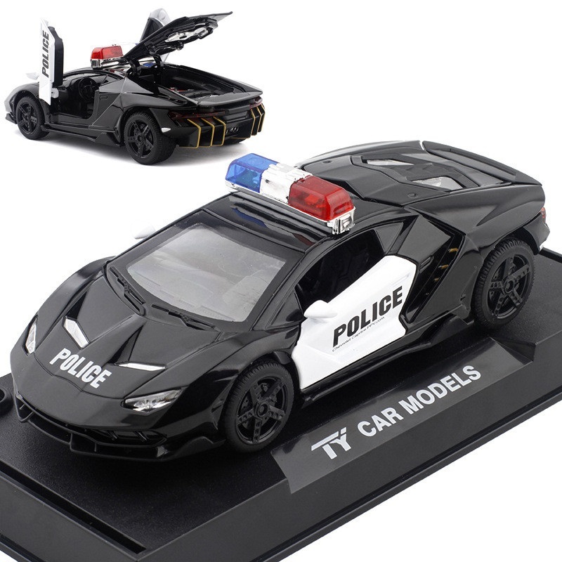 Xe đồ chơi cảnh sát dây cót 021