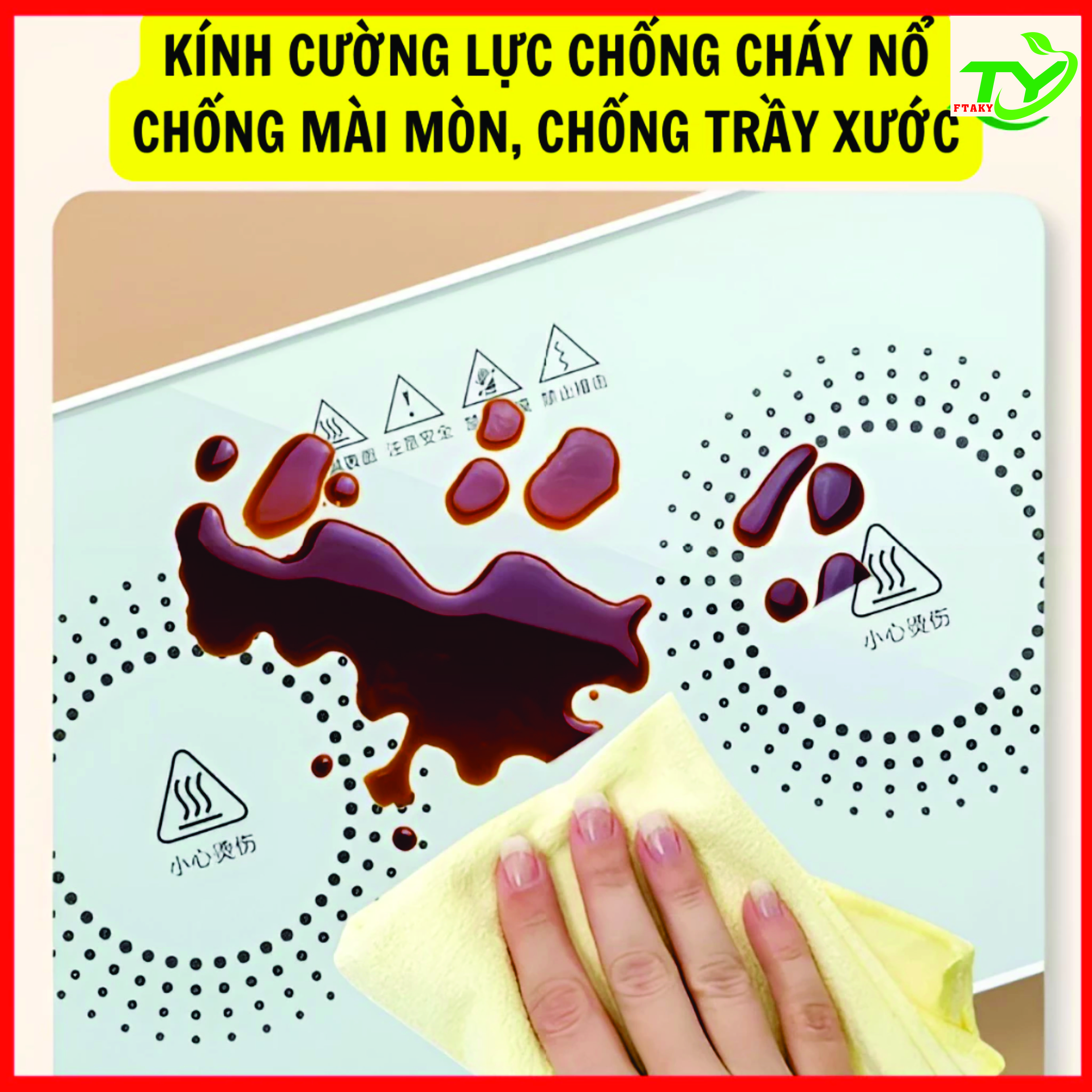 Khay Hâm Nóng Thức Ăn Đa Năng Tiện Lợi - Mặt Kính Cường Lực Chắc Chắn Hàng Nhập Khẩu