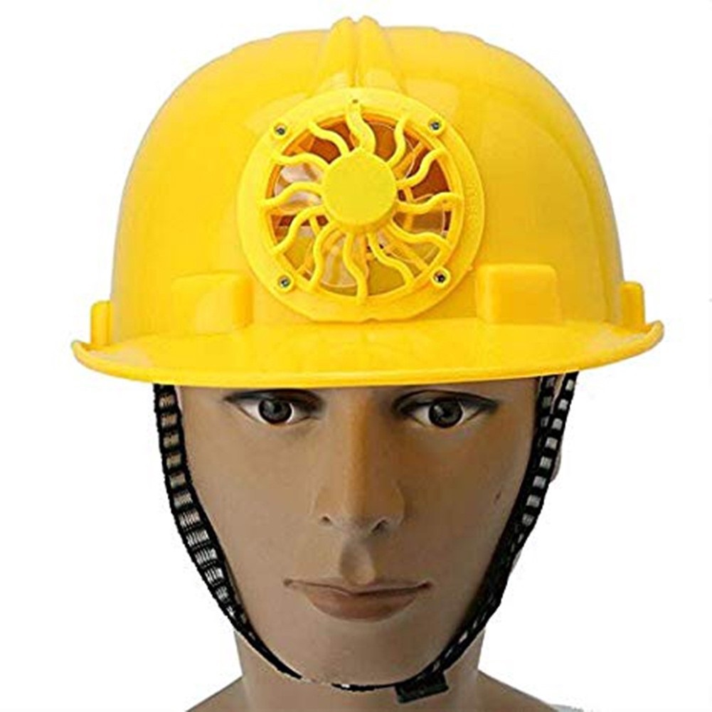 Mũ lao động công trường, mũ bảo hộ lao động có quạt làm mát chạy bằng năng lượng mặt trời cao cấp