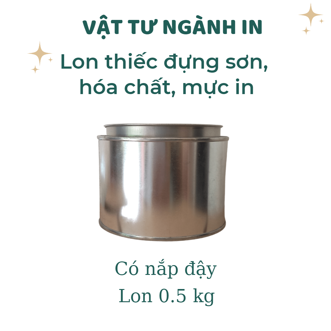 Lon thiếc dùng để đựng mực in, hóa chất, sơn, keo, tái chế DIY...