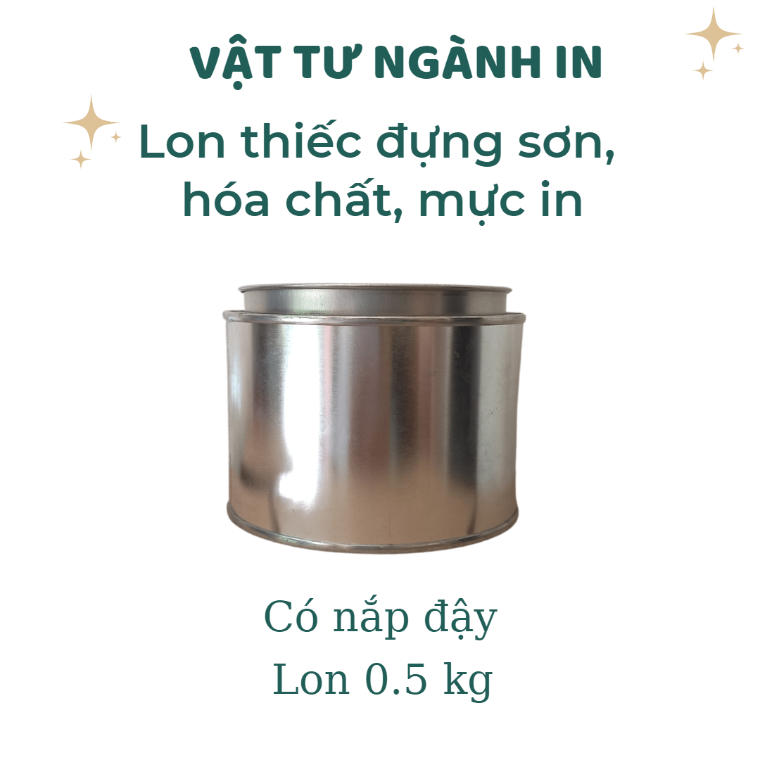 Lon thiếc dùng để đựng mực in, hóa chất, sơn, keo, tái chế DIY