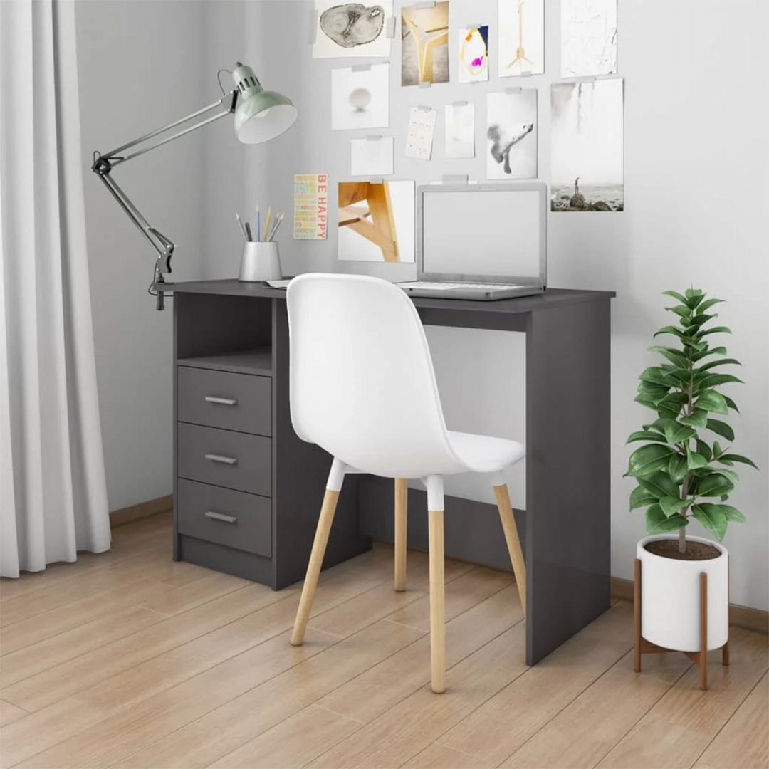 Bàn làm việc, bàn học gỗ hiện đại SMLIFE Dicku | Gỗ MDF dày 17mm chống ẩm | D110xR50xC75cm