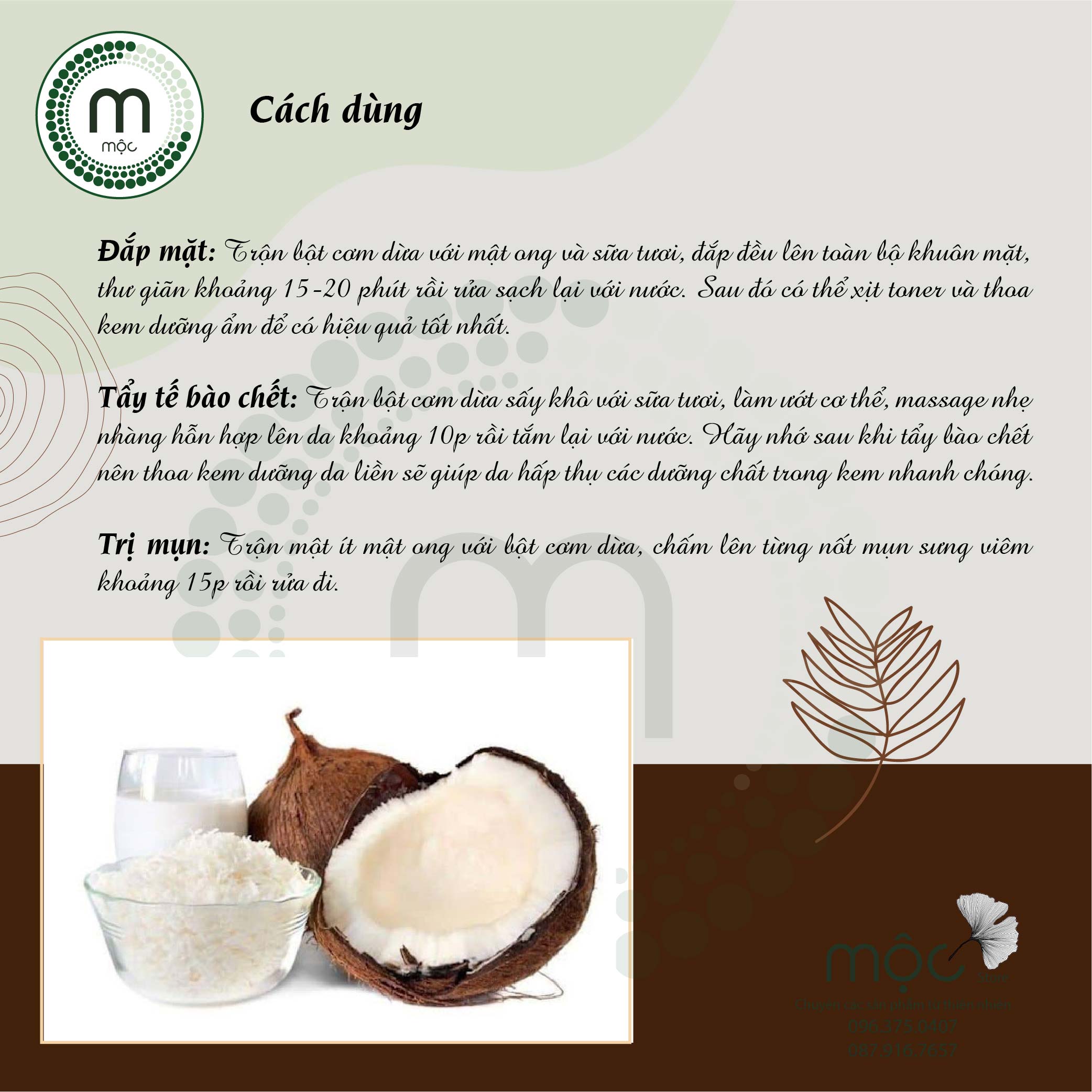 Bột đắp nặt Cơm dừa thiên nhiên nguyên chất 200ml