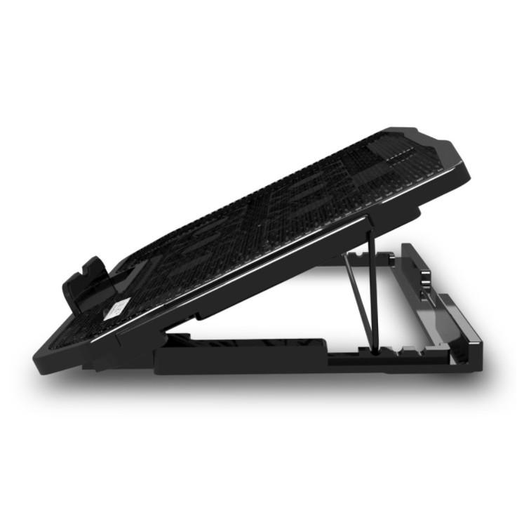 ️ Đế Tản Nhiệt H9 dành cho Laptop, Macbook Với 2 Cổng USB 6 Cánh Quạt Tản Nhiệt Êm Ái.