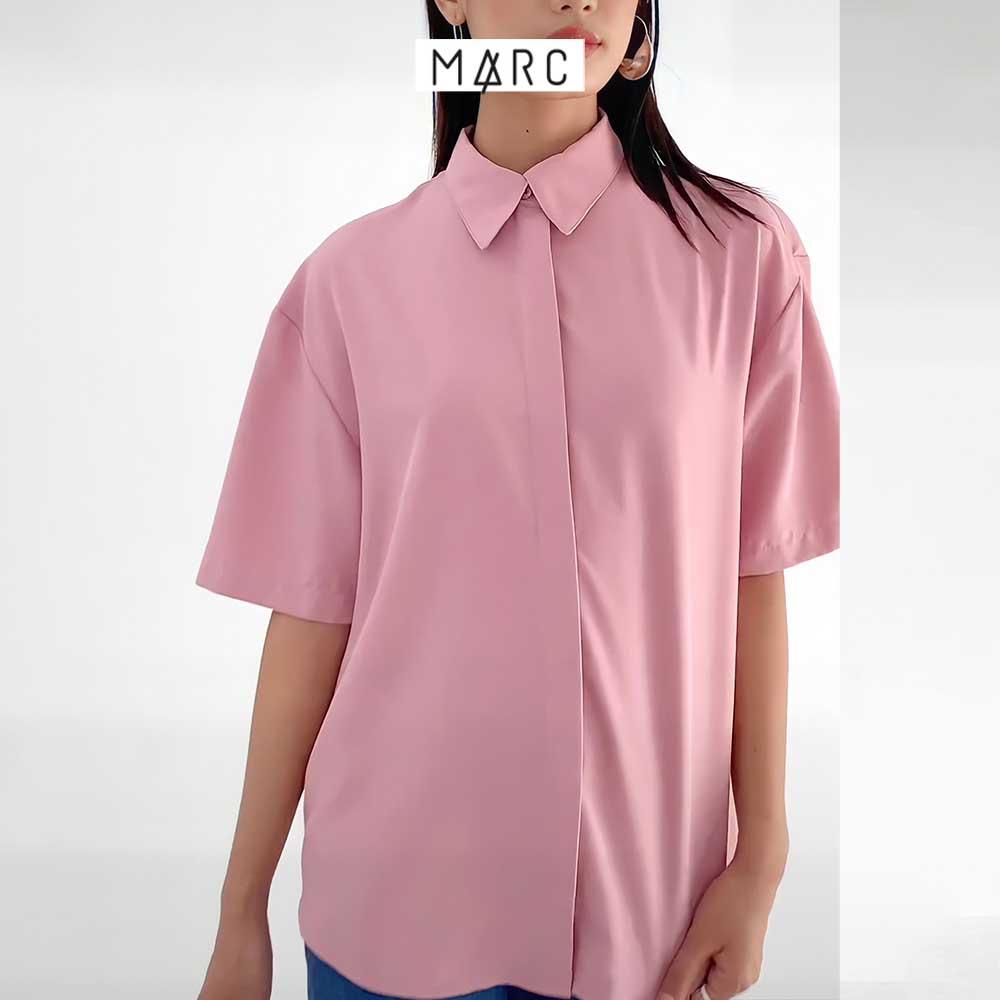 Áo sơ mi nữ MARC FASHION tay ngắn form rộng CBMH094322