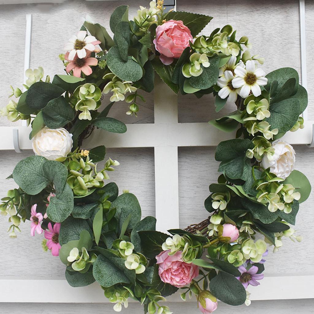42cm Floral Wreath Door Wreath Artificial Wreath for Front Door