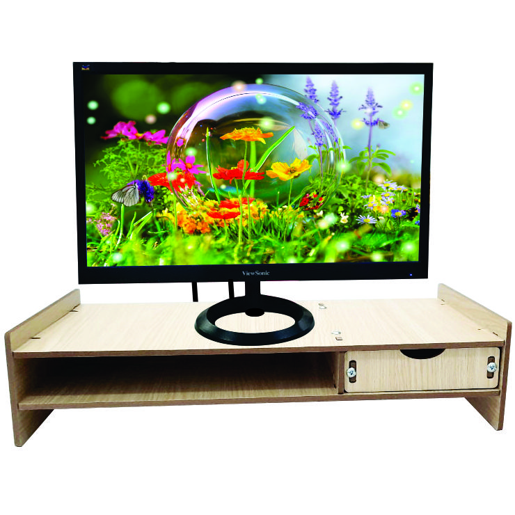 Kệ gỗ để màn hình máy tính KMT11/ Nâng màn hình lên đến 11.5cm/ giảm đau cổ/ giúp bàn làm việc gọn gàng