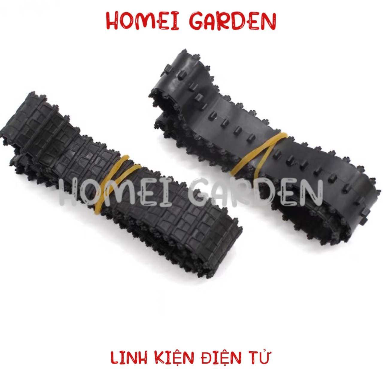 Bánh xích cao su kín điều khiển từ xa mô hình xe rô bốt bánh lốp phụ kiện đồ chơi dài 190mm rộng 21mm - HM0212