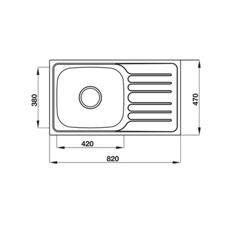 Chậu Rửa Chén Hafele HS19-SSD1R60 567.23.093 - 1 Ngăn - Có Bàn Chờ - Hàng Chính Hãng