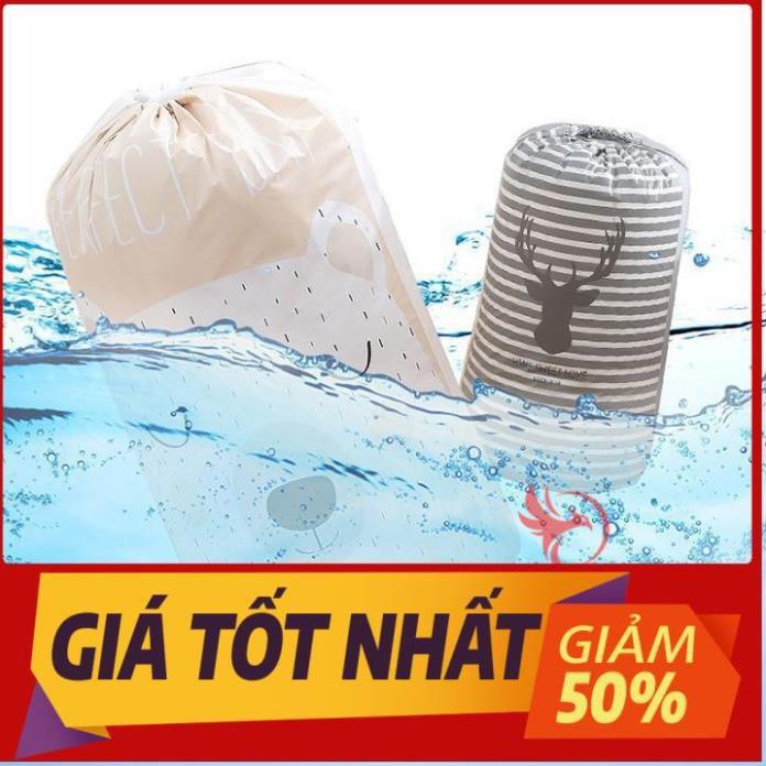 Túi vải đựng đồ chăn màn quần áo ga gối đa năng dây rút tiện lợi cute hình trụ tròn cỡ lớn size siêu to