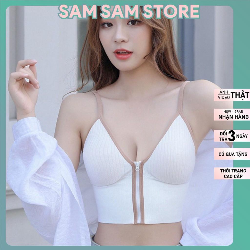 Ao Ngực Nữ. Áo Lót Bra Khóa Trước Ngực Tiện Lợi. Kiểu croptop siêu ngầu