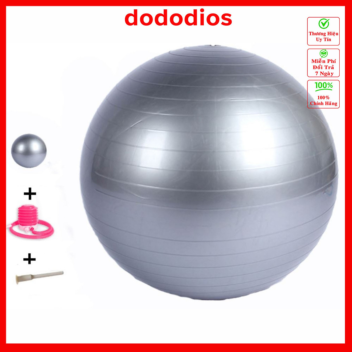 Combo thảm tập yoga 6mm 2 lớp + bóng tập yoga cao cấp - Chính hãng dododios
