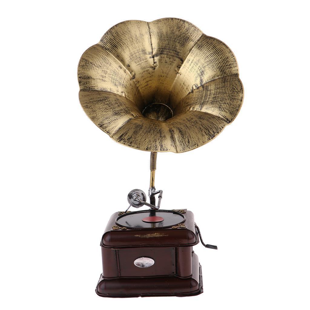 Vintage Phonograph with Home Decoration,Bronze