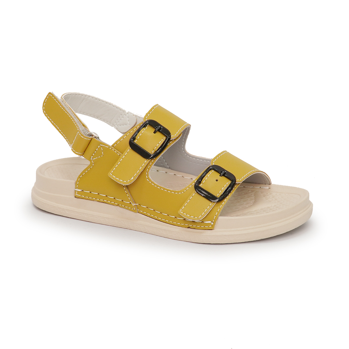 Sandal Hai Quai Ngang Cao 2cm Đế Cao Su Nguyên Khối Chóng Trượt Mã HNSDX2F805