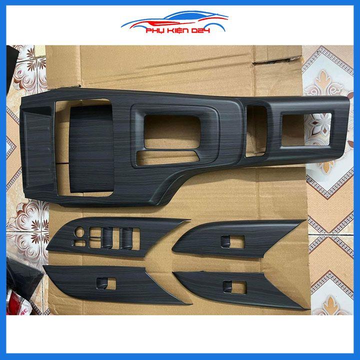 Ốp nội thất cho xe ô tô Fortuner 2017-2018-2019-2020-2021-2022 số tự động nhựa ABS vân đá chống trầy làm đẹp xe