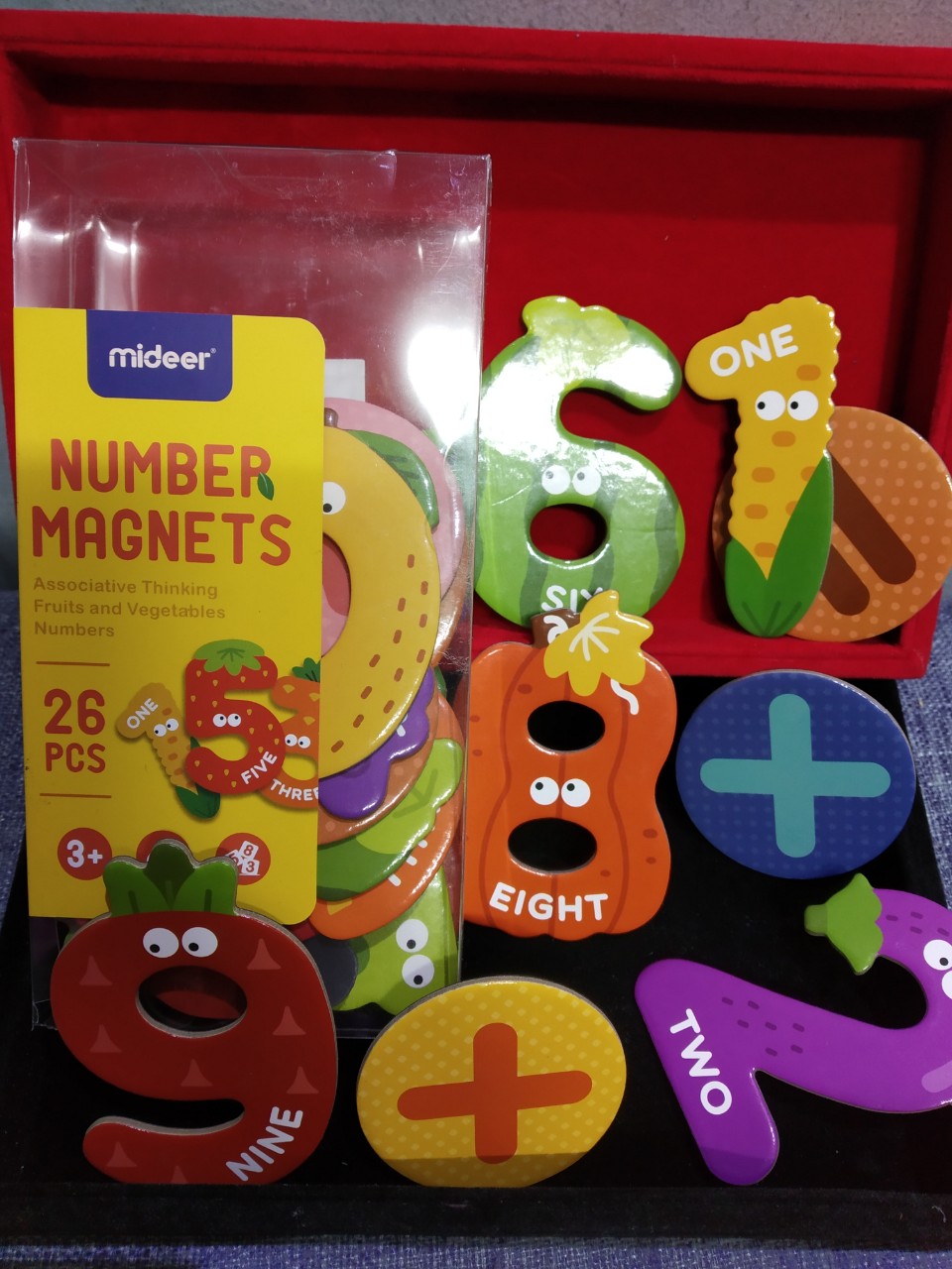 Xếp hình chữ số trái cây nam châm Mideer Numbers Magnet