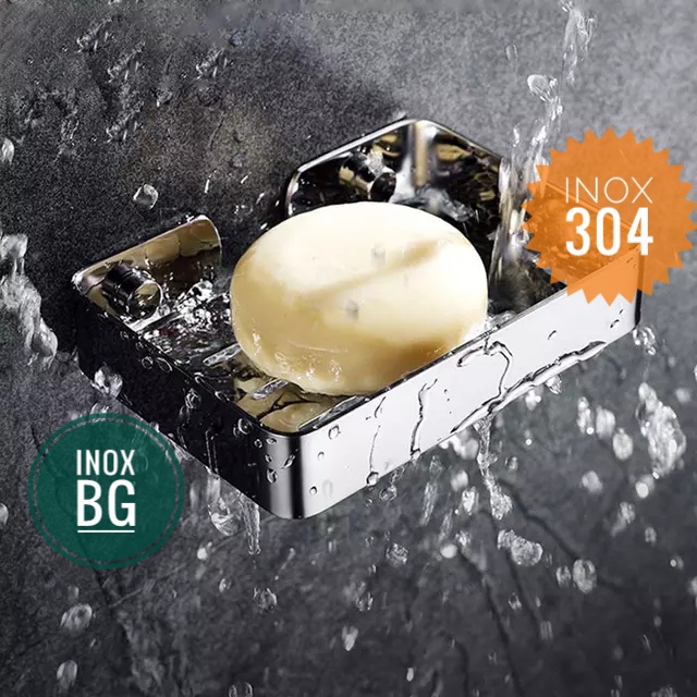 Khay đựng xà phòng, xà bông Inox 304 loại 13cm