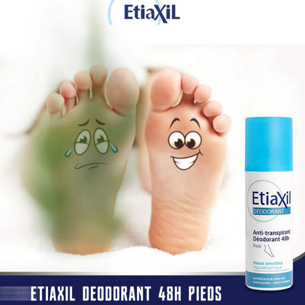 Etiaxil khử mùi chân Deodorant 48h 100ml giúp ngăn ngừa mồ hôi chân hiệu quả