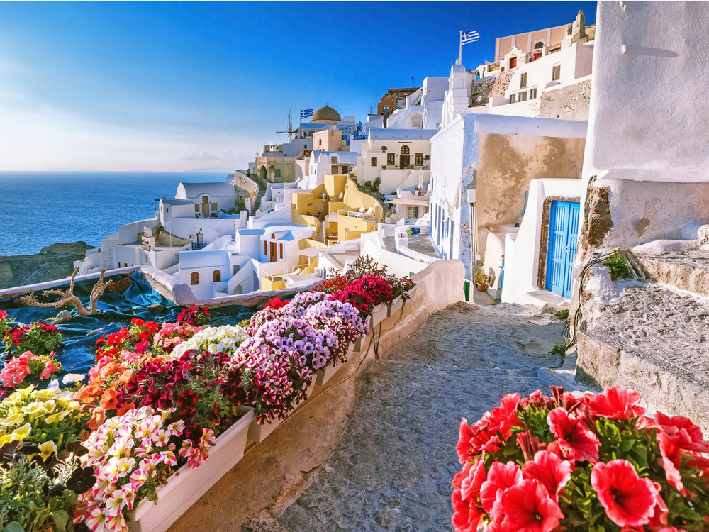 Santorini, Greece - Bộ Tranh Ghép Hình Minh Châu 1500 Mảnh Kích Thước 60x80cm