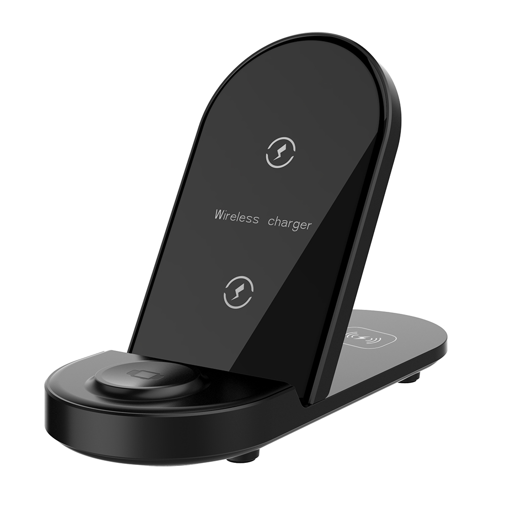 Bộ Sạc Không Dây 3 Trong 1 X416 Có Giá Đỡ Điện Thoại Có Thể Gập Lại Cho IPhone / Samsung / Iwatch / AIRpods, Màu Xám
