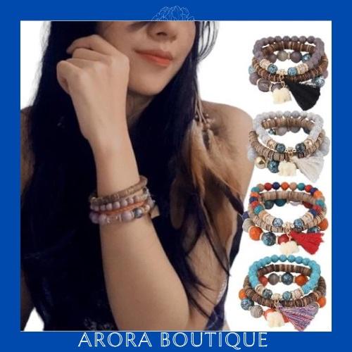 Set vòng tay boho hình con voi - Vòng tay du mục - Arora boutique