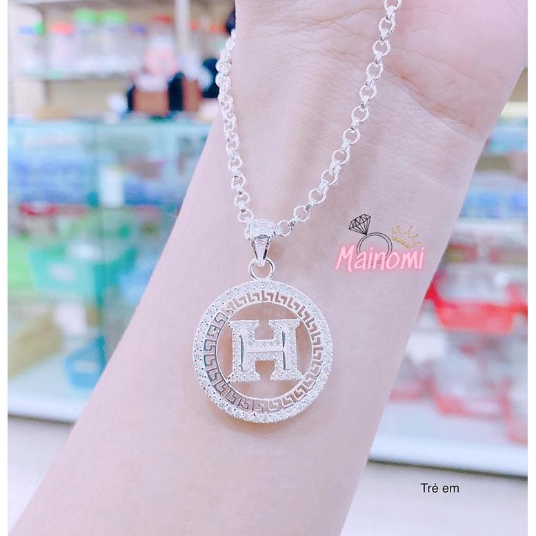 Dây chuyền trẻ em chuẩn bạc đủ chữ cái bé trai hay gái đều đeo xinh Mainomi Shop Bạc Xinh