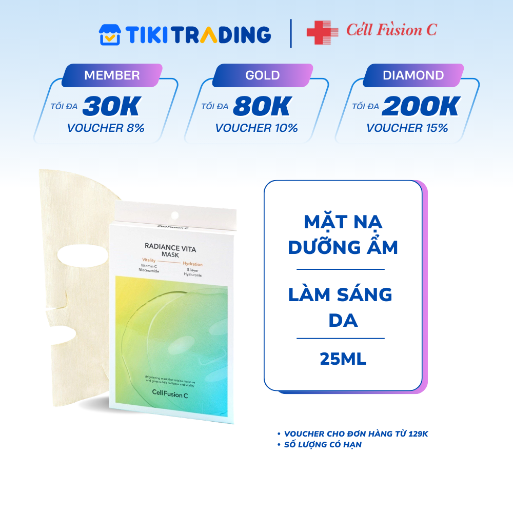 Mặt Nạ Làm Sáng &amp; Dưỡng Ẩm Da Cell Fusion C Radiance Vita Mask