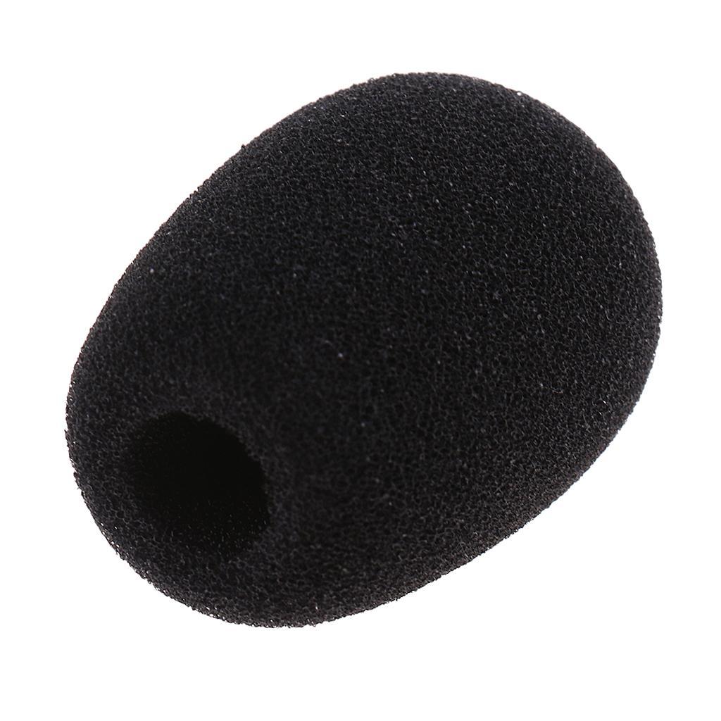 4Pcs Microphone Headset Grill Windscreen Sponge Foam Black Mic Covers