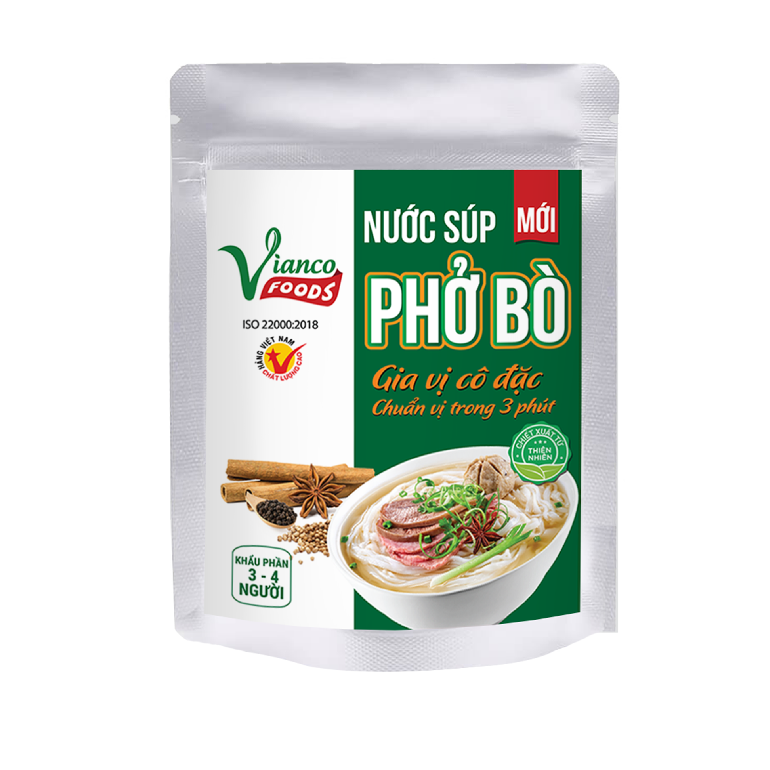 Combo 03 Túi Nước Súp Phở Bò Viêt Ấn (200ml/túi)